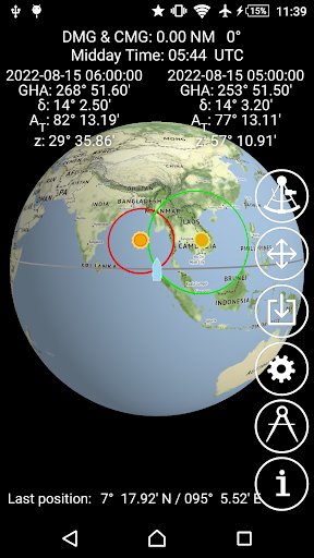 Android application Sun Navigation Basic screenshort