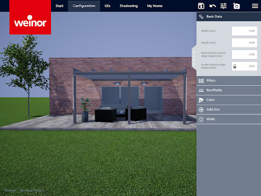 weinor 3D Designer 2.0 Screen 2