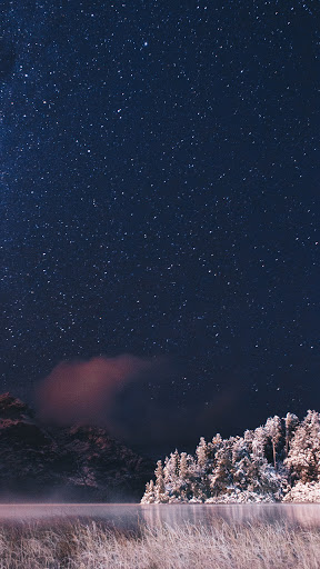 Android application winter snow night wallpaper screenshort