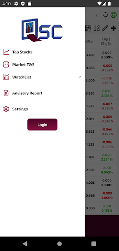 QSC Mobile Trading App Screen 2