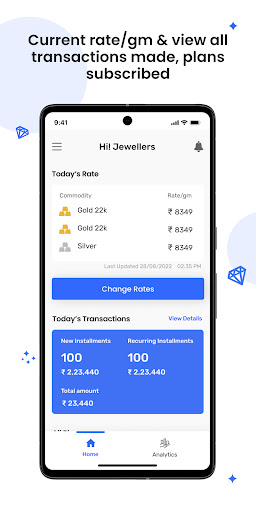 Android application Jewellers.live screenshort