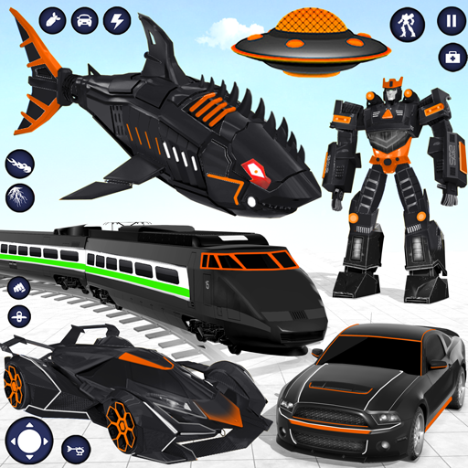 Shark Robot Car Transform Game  Icon