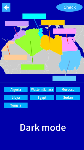 World Countries Map Quiz Screen 3