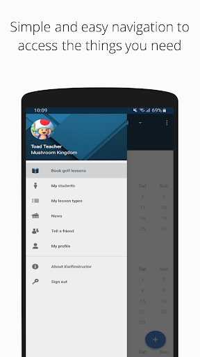 Android application iGolfinstructor screenshort