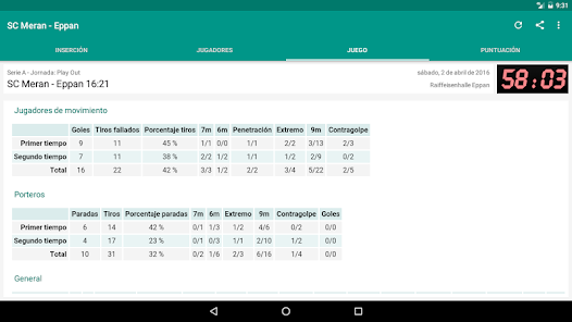 Screenshot 14 Estadísticas Balonmano android