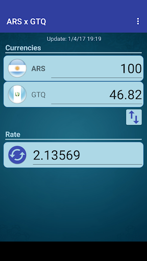 Android application Arg. Peso x Guatemalan Quetzal screenshort