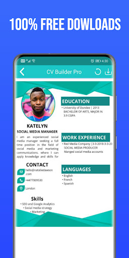 Resume Builder : CV Maker Pro Screen 2
