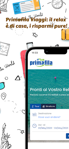 Android application Primafila Viaggi screenshort