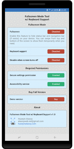 Android application Immersive Fullscreen Mode Tool screenshort