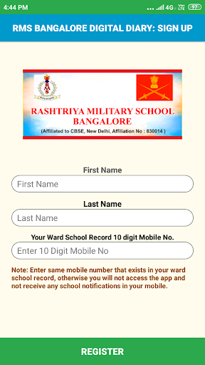 RMS Bangalore Digital Diary Screen 2