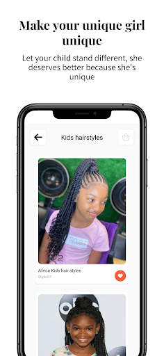 Kids hairstyles screenshot