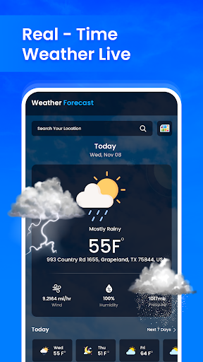 Android application Live Weather Forecast Radar screenshort