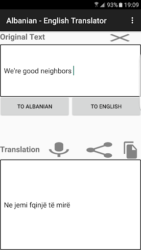 English - Albanian Translator Screenshot
