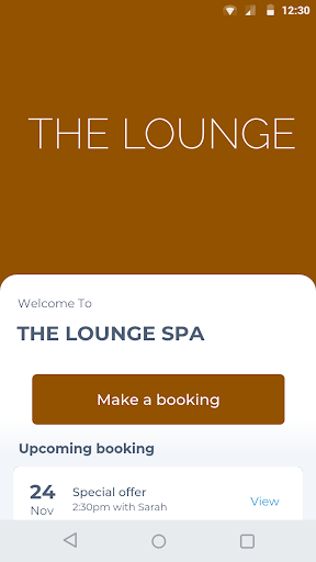 Android application THE LOUNGE SPA screenshort