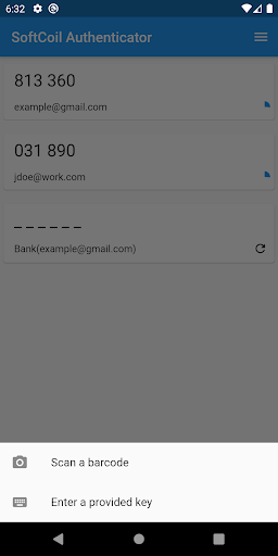 SoftCoil Authenticator Screen 3