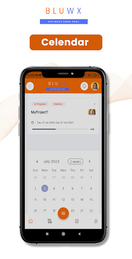 Android application BluWX screenshort