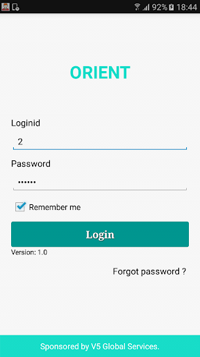 Android application Orient ISD Field Force screenshort