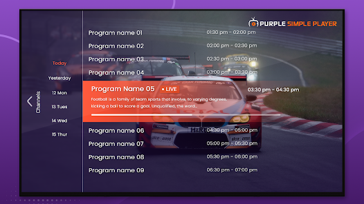 Screenshot 7 IPTV Purple Simple Player android