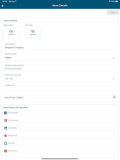 ZenBasket Store Admin