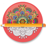 Colorish mandala coloring book icon