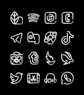 LineBula Silver – icon Pack v1.0 Patched Mod 4