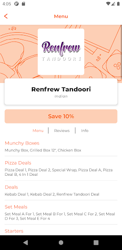 Renfrew Tandoori PA4 Screen 2