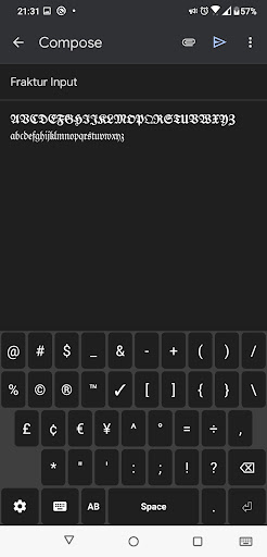 Fraktur Input Screen 3