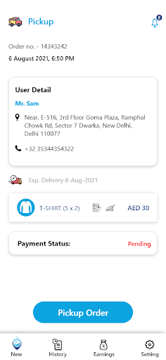 Laveina Delivery Screen 3