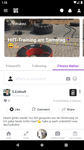 FriesenFit Screen 2
