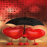 Heart In Rain LWP icon