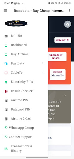 Android application IbaseData screenshort