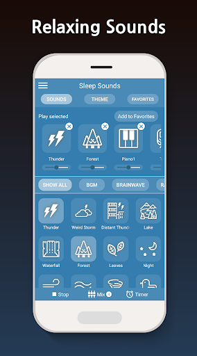 Android application Sleep Sounds - relax melodies screenshort