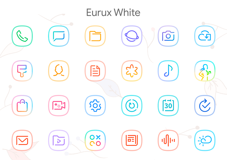 Eurux White - Icon Pack - 1.5 - (Android)