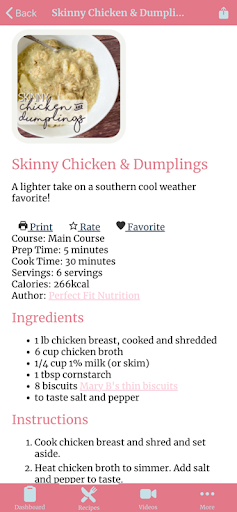 Perfect Fit Nutrition Screen 3