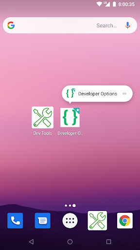 Developer Options Screen 3