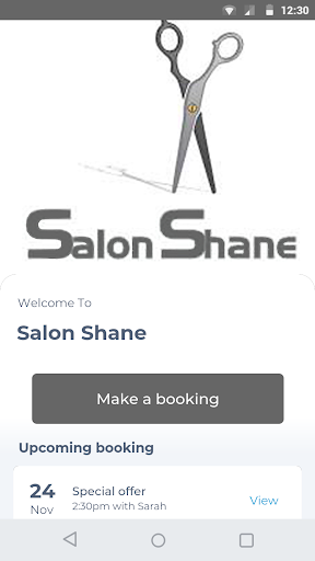 Android application Salon Shane screenshort