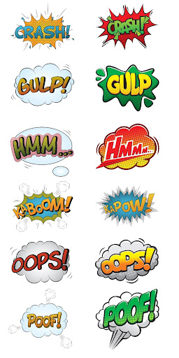 Comic Exclamation Sticker Pack Screen 3