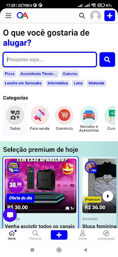 Android application QVA Brazil - Shop screenshort