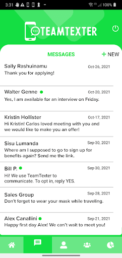 TeamTexter Screen 2