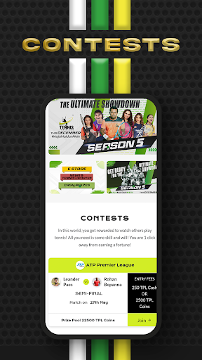 Tennis Premier League (TPL) Screen 2