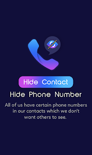 Hide contact - Hide phone numb