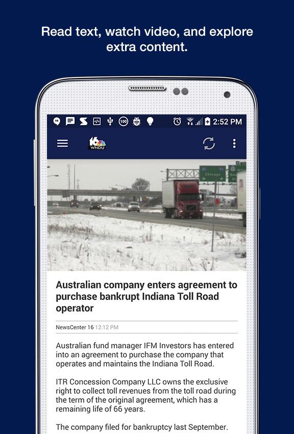 Android application WNDU News screenshort