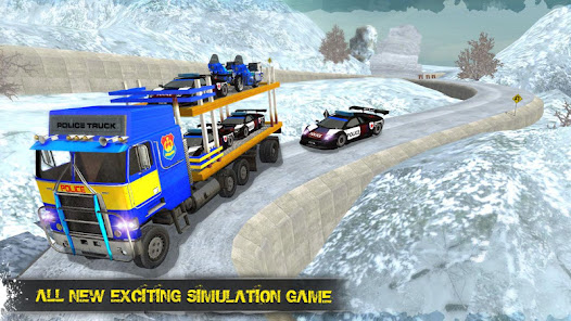 OffRoad Police Truck Transporter Games MOD APK v1.5 (Unlocked) Gallery 5