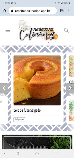 Android application Receitas Culinárias screenshort