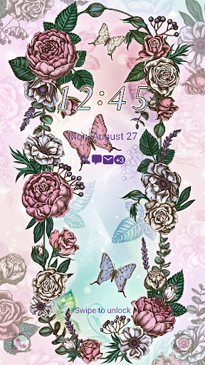 Android application Vintage Flower Frame-Wallpaper screenshort