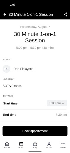 SOTA Fitness Screen 3
