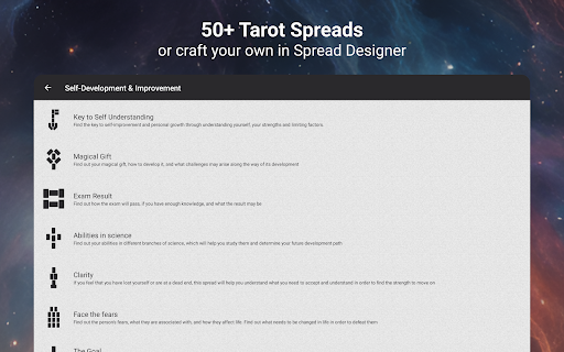 Screenshot of Tarot Divination - Cards Deck