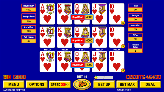 Video Poker - Classic Casino Games Offline 1.7.4 screenshots 2