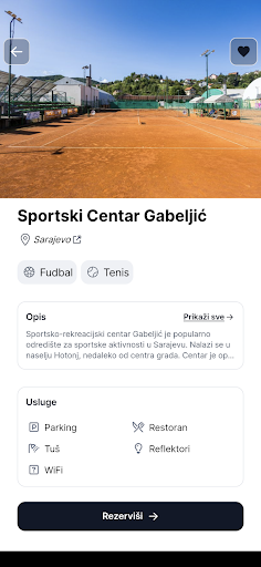 Sportin - Booking app Screen 2