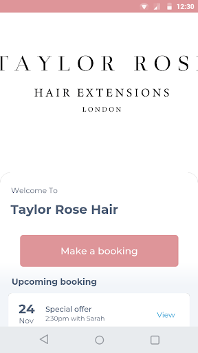 Android application Taylor Rose Hair screenshort